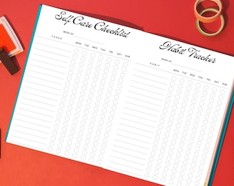 Self Care Checklist, Daily Habit Tracker, Monthly Habit Routine Tracker, Wellness Tracker, Self-Care Tracker, Wellness Journal, Goal Tracker