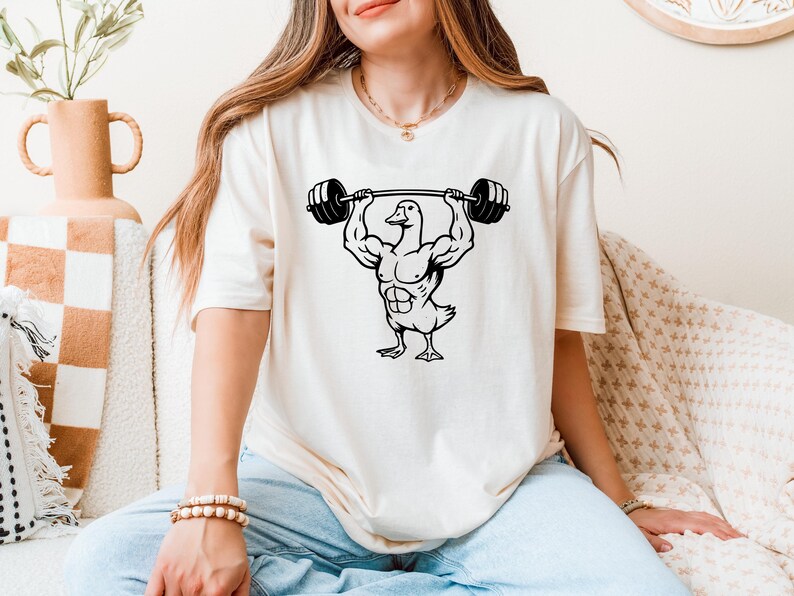 Buff Goose Weightlifting T-shirt, Retro Bodybuilding Graphic Tee - Etsy