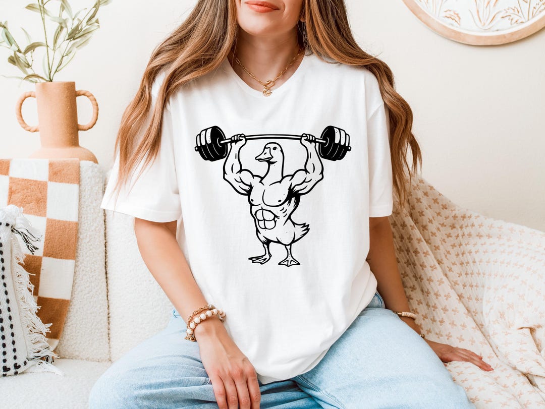 Buff Goose Weightlifting T-shirt, Retro Bodybuilding Graphic Tee - Etsy
