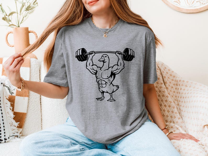 Buff Goose Weightlifting T-shirt, Retro Bodybuilding Graphic Tee - Etsy