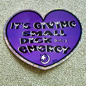 It’s Giving Small Dick(tator) Energy Sticker- Anti-Facist - Presidential Protest - Funny Liberal Sticker - No Dictators