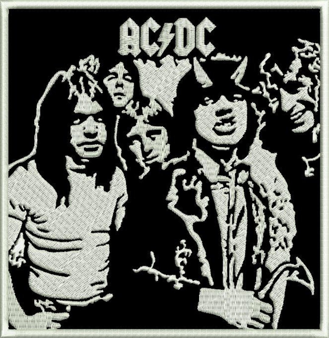 3 Sizes ACDC Rock Band Music Embroidery Design, Digital Download ...