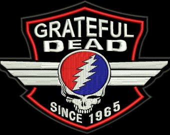 The Grateful Dead Music Embroidery design, Digital Download, Instant Download, Apparel Embroidery, Unique Embroidery