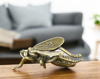 Handgefertigte massive Messing Biene Figur: Miniatur Tee Haustier Ornament
