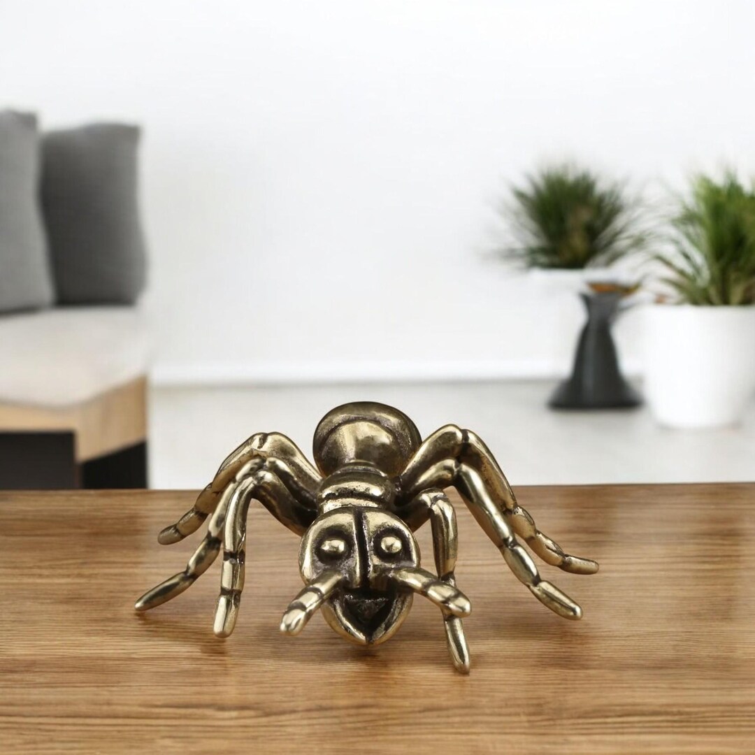 Vintage Copper Mantis Figurine Miniature Tea Pet Ornament Solid Insect ...