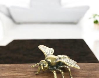 Massivem Messing Honigbiene Figur: Miniatur Tee Haustier Ornament