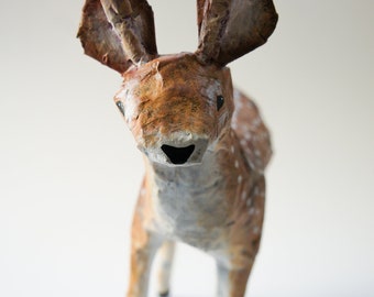 Deer Sculpture, Mixed Media, Woodland Animal, Heirloom Piece, Stag, One Of A Kind Handmade Sculpture