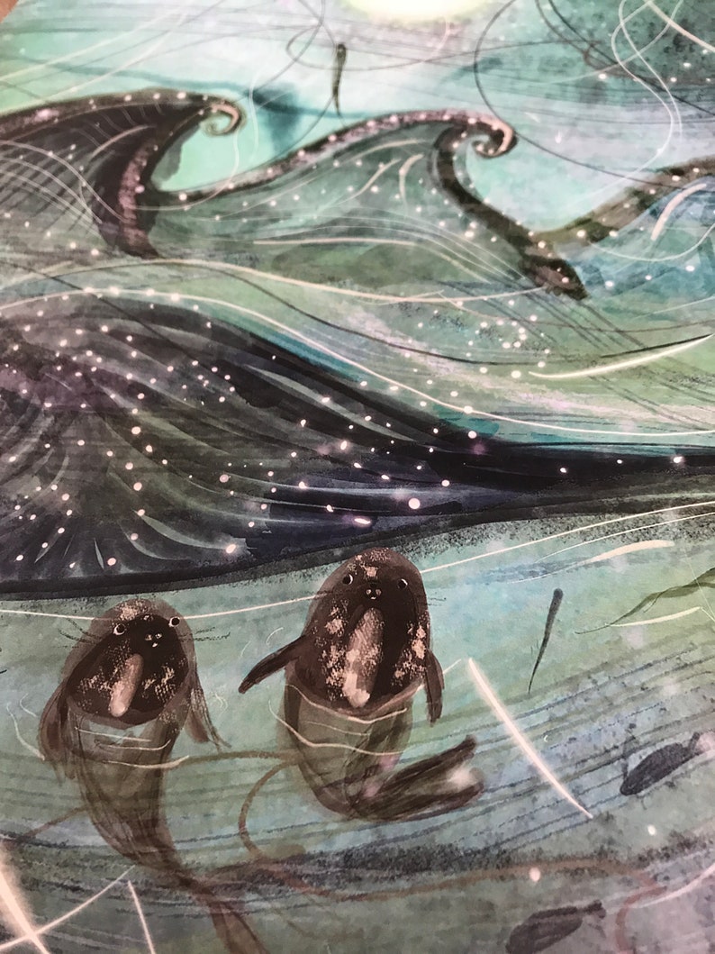 Selkie Art Print Selkie Seal Moon Magic Celtic Sea Etsy UK