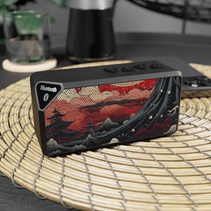 Stylish Bluetooth Speaker with Mountain Wave Design, Portable Music Player for Home, Beach, Parties, Gifts, Decor, Holiday Accessories