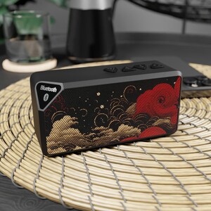 Stylish Wireless Speaker with Floral Design, Bluetooth Speaker, Home Decor Gadget, Music Gift, Stylish Sound System
