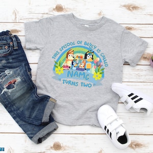 This Episode is Called Birthday Shirt, Custom Bluey and Bingo Birthday Shirt, Personalized Bluey Dog Shirt, Blue Dog Party T-shirt
