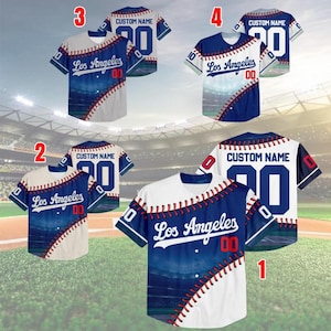 Customized Los Angeles Baseball Team Jersey, Los Angeles Baseball Team Custom Jersey, Est. 1883, Baseball Fans Gift 25625DN1