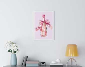 Coquette Art | Digital Download | Champagne Art Print | Bar Cart Decor Cocktail Poster | Minimalist Elegant | Sophisticated | Watercolor