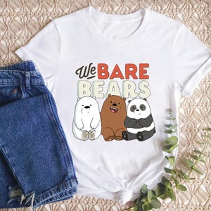 We Bare Bears Lovely T-Shirt, We Bare Bears Shirt Fan Gifts, We Bare Bears Cartoon Network Shirt, We Bare Bears Vintage Shirt, Funny Bears