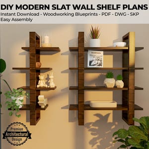 Woodworking Plans | Instant Download Floating Shelf Blueprint | Standard Size DIY Project (PDF)