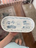 mini-milestones - decorative custom hand painted ceramic plate - love story, anniversary, timeline, wedding map