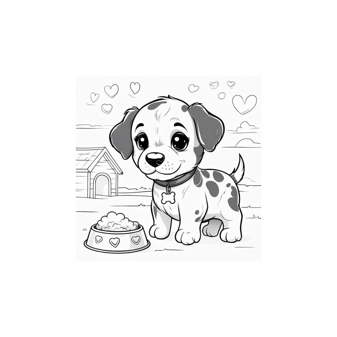 Pet Coloring Sheet, Dog Lovers Coloring, Dog Coloring, Printable Dog