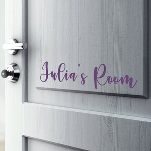 Bedroom Door Decal, Custom Name Sign, Vinyl Decal, Name's Room Sign, 12 Font Options, Kid's Room, Personalized Room Decal