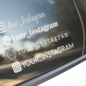 Custom Instagram Decal, Social Media Car Decal, Vinyl Window Decal, Personalized, Custom Stickers, Name Decal, Instagram Handle Username