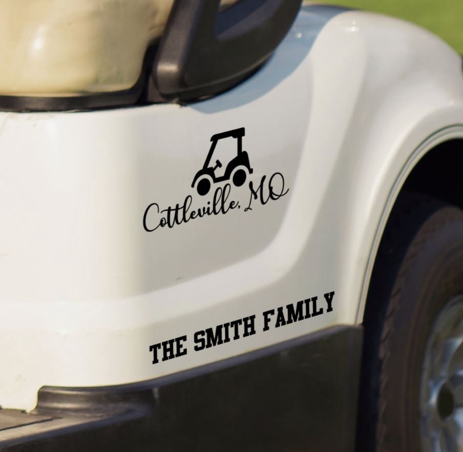 Golf Cart Vinyl Decals Cart Life This Is How We Roll | Etsy