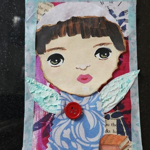 Big Eyed Angels - Purple - Inspirational Cards