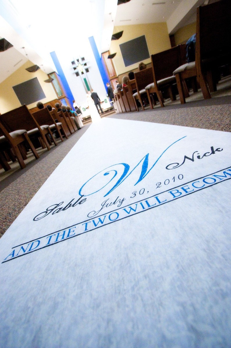 Wedding Aisle Runner Personalized Ivory Etsy