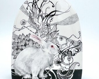 Custom Painted Ceramic Pet Portrait vase