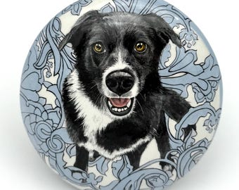 Custom Painted Ceramic Pet Portrait Box