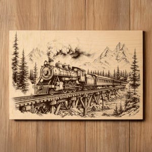 Custom Timber Laser-Cut Railroad Crossing Kit - N Scale Baggage & Passenger Model