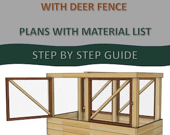 Deer Proof Raised Garden Bed Plans with Fence (DIY)