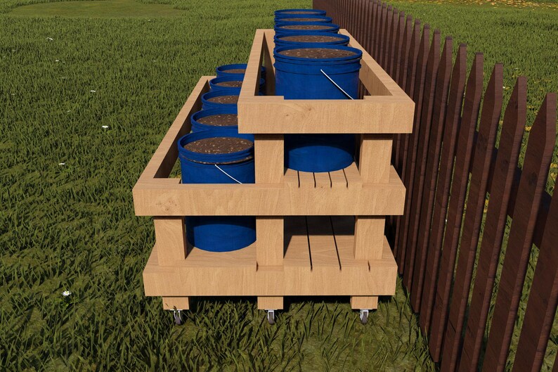 DIY 10-bucket Garden Stand Plans: Tiered 5-gallon Planter (digital PDF ...