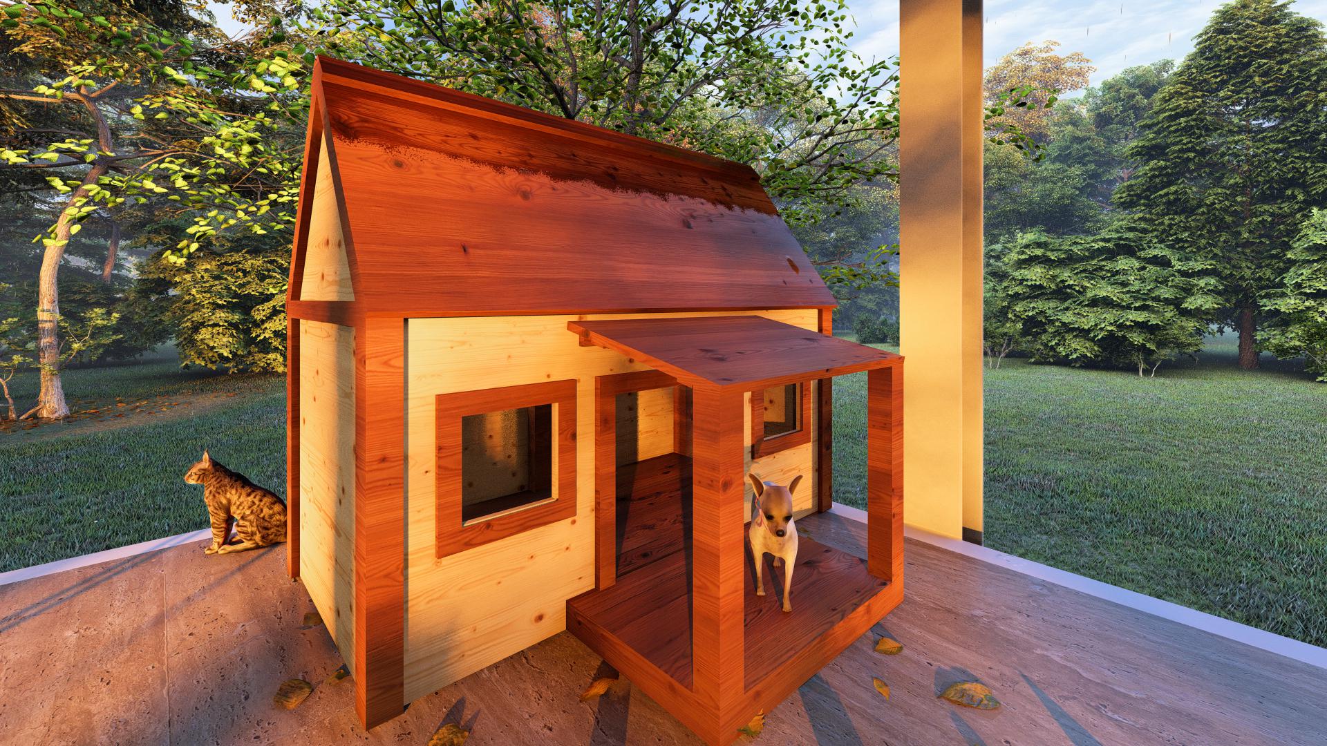 Dog House Plans With Porch - Dog House Plans - Etsy