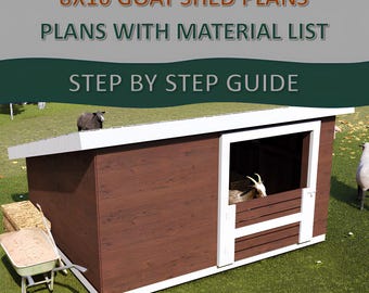 DIY Goat Shed Plan 8x10: Easy Goat Shelter Blueprint (PDF Pattern)