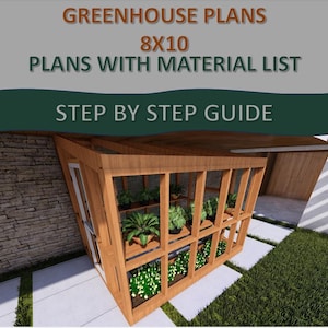 8x10 Wooden Greenhouse DIY Plans: Step-by-Step Building Guide (PDF Download)