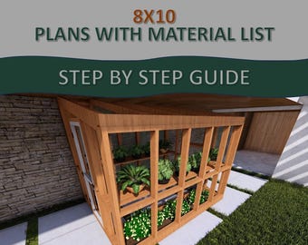 8x10 Wooden Greenhouse DIY Plans: Step-by-Step Building Guide (PDF Download)