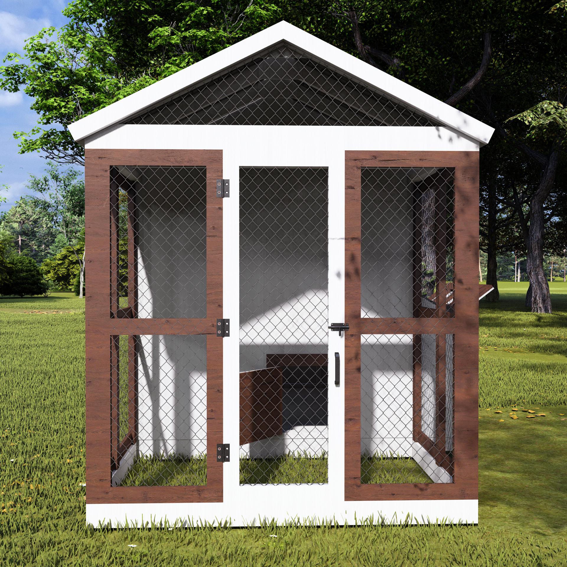 8x16インチの鶏小屋DIYプラン：裏庭に作る大型鶏小屋（デジタル