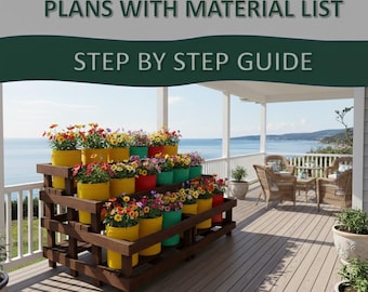 DIY 18 Bucket Tiered Garden Stand Plans 5-Gallon (Digital PDF Download)