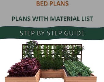 U-Shaped Raised Garden Bed with Trellis Plans