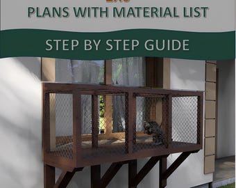 2x6 Window Catio Plans: DIY Cat House Building Plan (PDF)