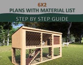 DIY Rabbit Hutch Plans: Two-Level Wooden Bunny Cage (Digital Download)