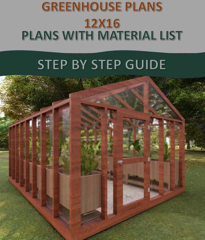 12x16 Greenhouse Plans: Step-by-step DIY Building Guide - Etsy