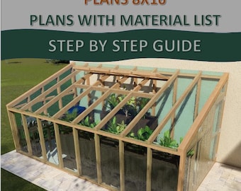 8x16 Lean-To Greenhouse Plans: Step-by-Step Building Guide (Digital Download)