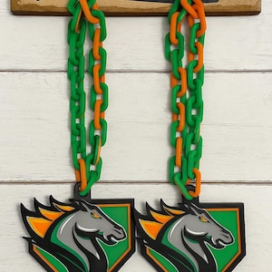 Custom Home Run / hype-teamketting Aangepaste 3D-petg afgedrukt: gepersonaliseerde honkbal, softbal, voetbal, voetbal, lacrosse, ketting voor spelers