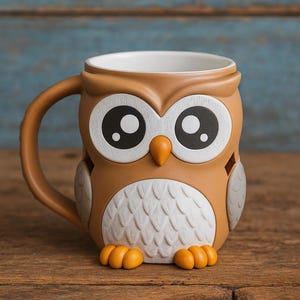 Niedlicher Eulen-Eiscreme-Pinthalter - 3D gedruckt, Eiscremehalter, Eulengeschenk, Snackergeschenk, Eiscremegeschenk, Lehrergeschenk