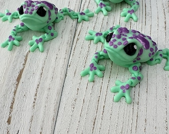 3D Printed Articulated Toad set of 3 - Frog Toy | Fidget Toy | Sensory Toy