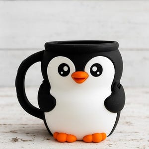 Penguin Ice Cream Pint Holder- 3D Printed, Ice cream holder, Bat gift, snacker gift, ice cream gift, teacher gift, penguin gift