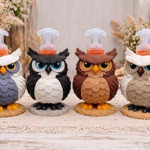 Owl Soap Holder or Solid Owl Decor | Bath & Body Works Holder | Rustic Woodland Bathroom Decor | Boho Owl Organizer | 3D Printed