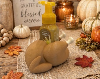 Turkey Soap Holder | Funny Thanksgiving Decor | Bath & Body Works Soap Holder | Kitchen Sink Decor | Fall Farmhouse Decor | Hostess Gift