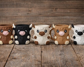 Highland Cow Ice Cream Pint Holder- 3D Printed, Ice cream holder, highland cow gift, snacker gift, ice cream gift, teacher gift