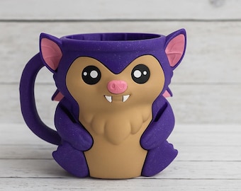 Cute Bat Ice Cream Pint Holder- 3D Printed, Ice cream holder, Bat gift, snacker gift, ice cream gift, teacher gift, Halloween gift
